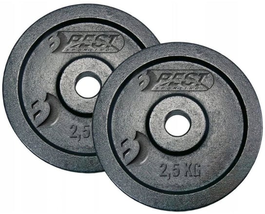 Best Sporting, obciążenie żeliwne, czarne, 2x2,5 kg, fi 30 mm Best Sporting