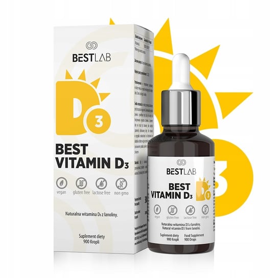 BestLab, Best Vitamin D3, Witamina D3, 900 kropli Inna marka