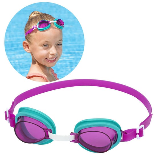 Bestway różowe okularki gogle do pływania 3+ 21002 Inna marka