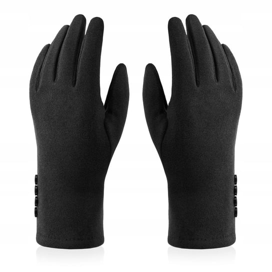 BETLEWSKI Damskie rękawiczki na zimę ciepłe welwet miękkie pięciopalczaste Betlewski