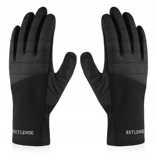 BETLEWSKI Ocieplane sportowe rękawiczki ciepłe zimowe telefonu nylon L-XL Betlewski