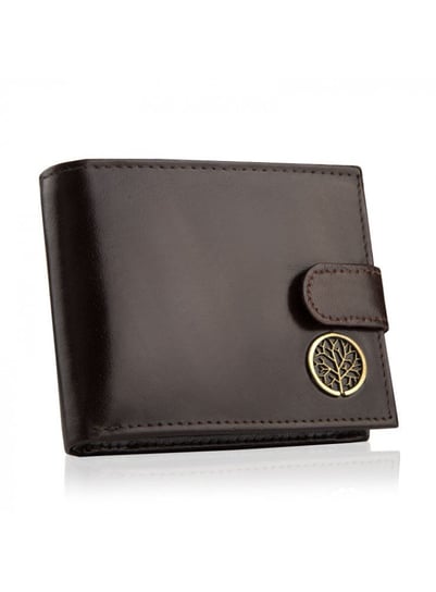 Betlewski, portfel męski mały z ochroną RFID, skórzany, brązowy Betlewski