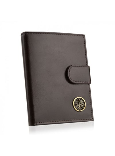 Betlewski, portfel z zapinką z ochroną RFID, skórzany, brązowy Betlewski
