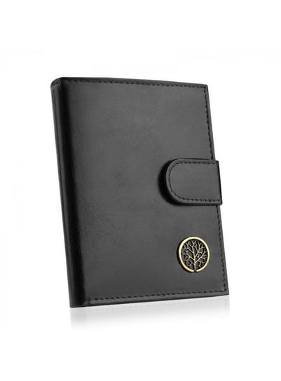 Betlewski, portfel z zapinką z ochroną RFID, skórzany, czarny Betlewski