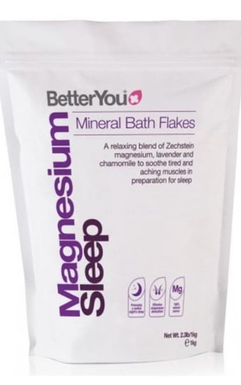 BetterYou Magnesium Sleep Bath Magnezowe płatki do kąpieli z relaksującymi olejkami eterycznymi 1 kg Inna marka