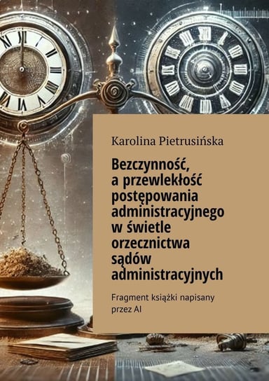 Bezczynność, a przewlekłość postępowania administracyjnego w świetle orzecznictwa sądów administracyjnych - ebook epub Karolina Pietrusińska