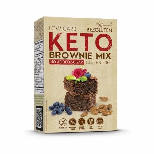 BEZG Low-Carb KETO Mieszanka do wypieku brownie 150g b/g [10] Inna marka