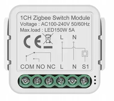 Beznapięciowy Przekaźnik Nc No Sterownik Brama Piec Zigbee Tuya Ewelink Ha Krasław