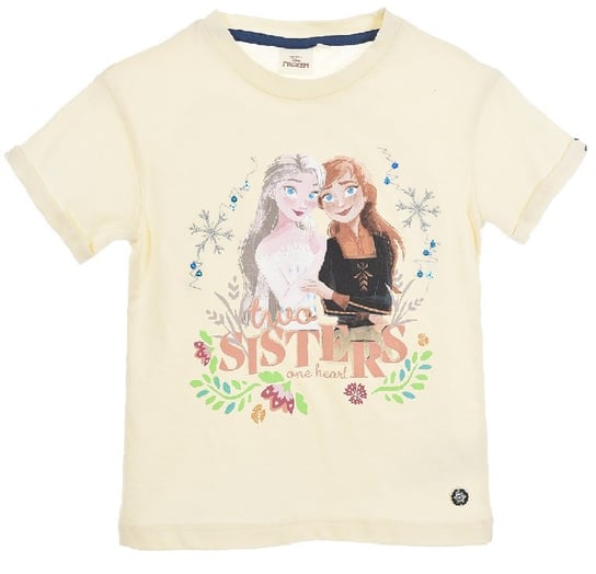 Beżowa koszulka dziewczęca Frozen rozmiar 116 cm Disney