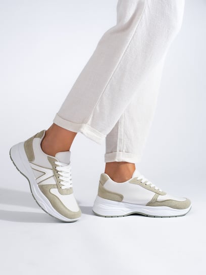 Beżowo-białe buty sportowe damskie Shelovet-36 Inna marka