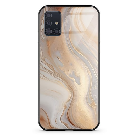 Beżowy golden - Galaxy A71 Etui szklane [TIF 27A] PieceofCase