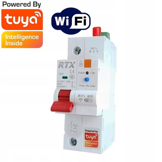 Bezpiecznik 1X 63A Wifi Tuya # Pomiar Energii RTX