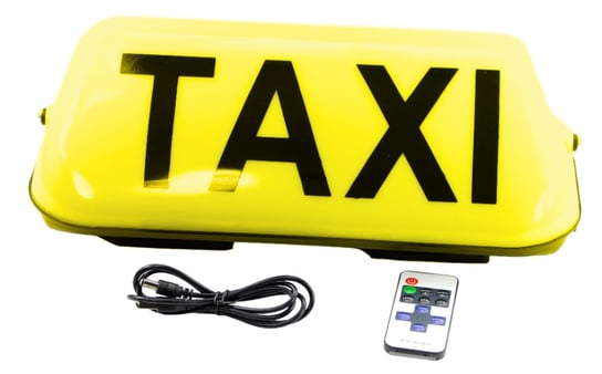 bezprzewodowa  lampa TAXI kogut magnes pilot LED akumulator pilot ASTO