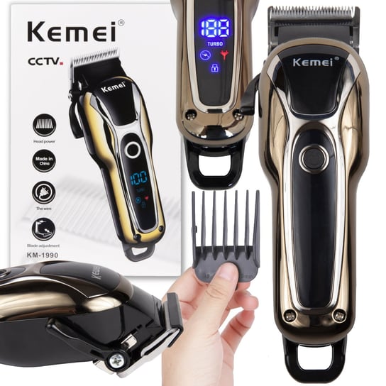 Bezprzewodowa maszynka do włosów kemei barber usb Kemei