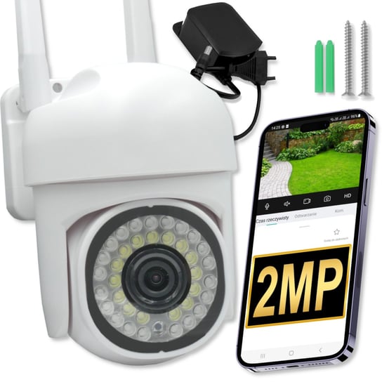 Bezprzewodowa Zewnętrzna Kamera WiFi 2MP FullHD Obrotowa PTZ TS-1 Eurolook