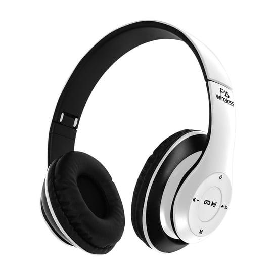 Bezprzewodowe Słuchawki Bluetooth Audio 4.0/Jack 3,5Mm Micro-Sd Radio Fm P15 Białe Avizar