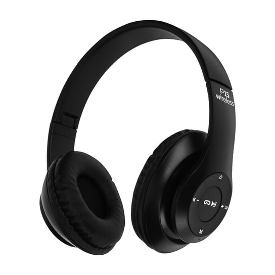 Bezprzewodowe Słuchawki Bluetooth Audio 4.0/Jack 3,5Mm Micro-Sd Radio Fm P15 Czarne Avizar