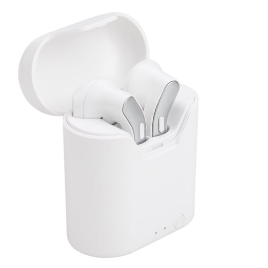Bezprzewodowe słuchawki bluetooth douszne TWS ART z mikrofonem białe/srebrne Art