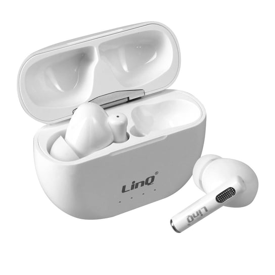 Bezprzewodowe Słuchawki Douszne Linq Białe Z Dotykowym Sterowaniem 50H Autonomii LinQ