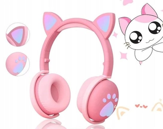 Bezprzewodowe słuchawki Frahs Kotek podświetlane uszy Frahs
