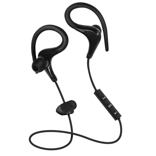 Bezprzewodowe Słuchawki Sportowe Bluetooth Ze Zintegrowanym Mikrofonem Na Kablu Pilot Czarny Avizar