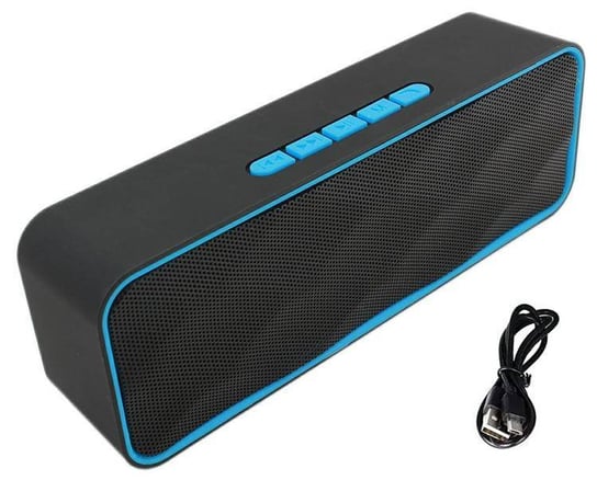BEZPRZEWODOWY GŁOŚNIK Bluetooth FM 3W czarny z niebieskim ZS50A Aptel