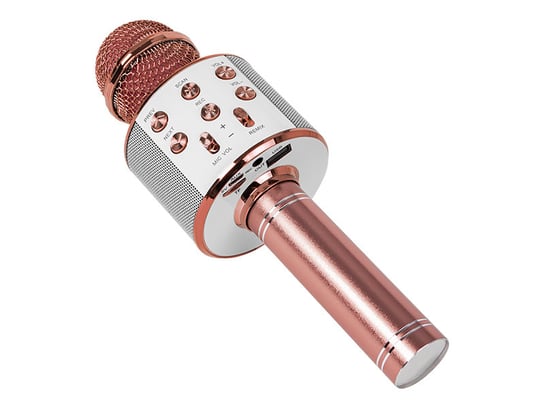 Bezprzewodowy mikrofon Bluetooth PRM402 BLOW różowe złoto karaoke Blow