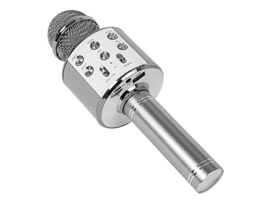 Bezprzewodowy mikrofon Bluetooth PRM402 BLOW srebrny karaoke Blow