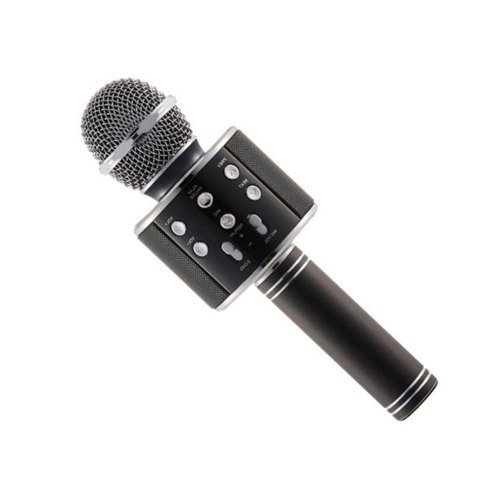 Bezprzewodowy mikrofon Bluetooth WS858 czarny karaoke R2invest