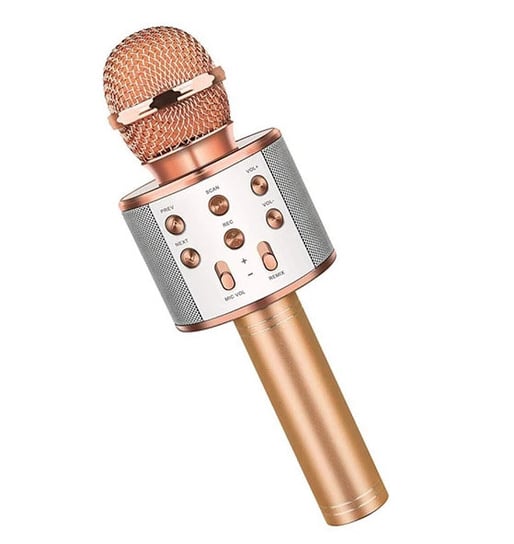 Bezprzewodowy Mikrofon Bluetooth Ws858 Karaoke Miedziany R2invest