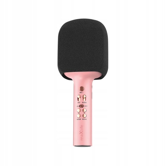 Bezprzewodowy mikrofon z głośnikiem Bluetooth Maxlife MXBM-600 różowy Maxlife