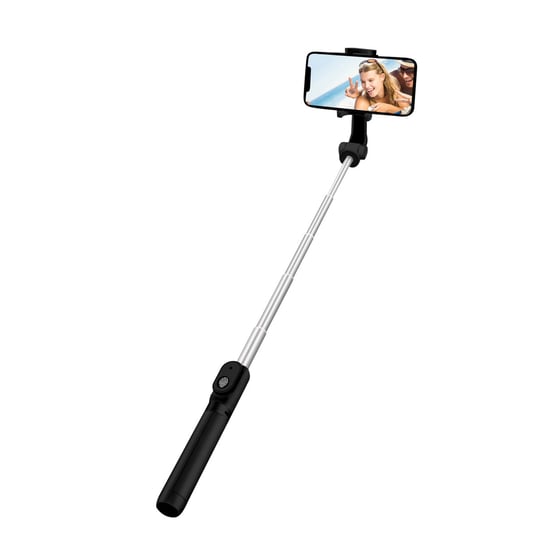 Bezprzewodowy słupek do selfie Bluetooth z funkcją obracania statywu o 360° LinQ Black LinQ