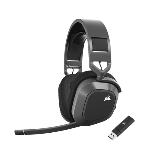 Bezprzewodowy wieloplatformowy zestaw słuchawkowy do gier Corsair HS80 MAX z technologią Bluetooth — Dolby Atmos — Mikrofon o jakości transmisji Corsair