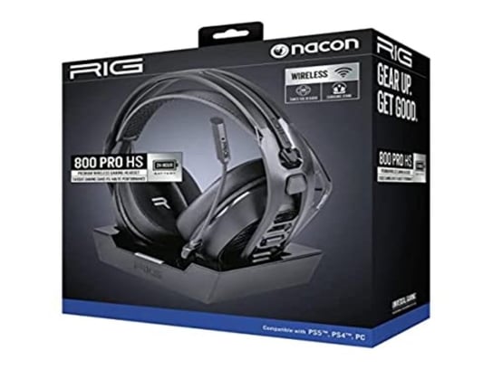Bezprzewodowy zestaw słuchawkowy do gier Nacon Rig 800 Pro HS do PS4/PS5 – czarny 