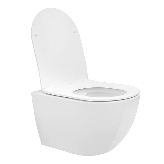Bezramkowa wisząca toaleta 360x390x495 mm biała matowa ceramika ECD Germany