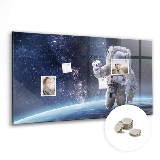 Bezramowa Tablica Magnetyczna ze Szkła - 120x60 cm, Astronauta Coloray