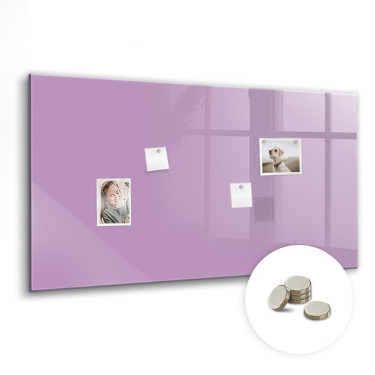 Bezramowa Tablica Magnetyczna ze Szkła - 120x60 cm, Kolor liliowy Coloray