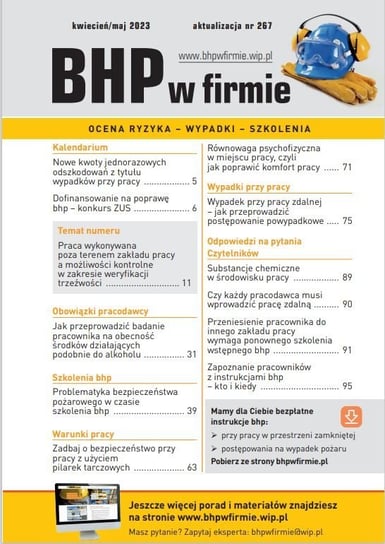 BHP w firmie kwiecień/maj 2023 Opracowanie zbiorowe
