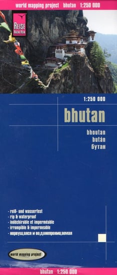 Bhutan. Mapa samochodowa 1:250 000 Reise Know-How