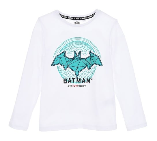 Biała bluzka z długim rękawem dla chłopca Batman Batman