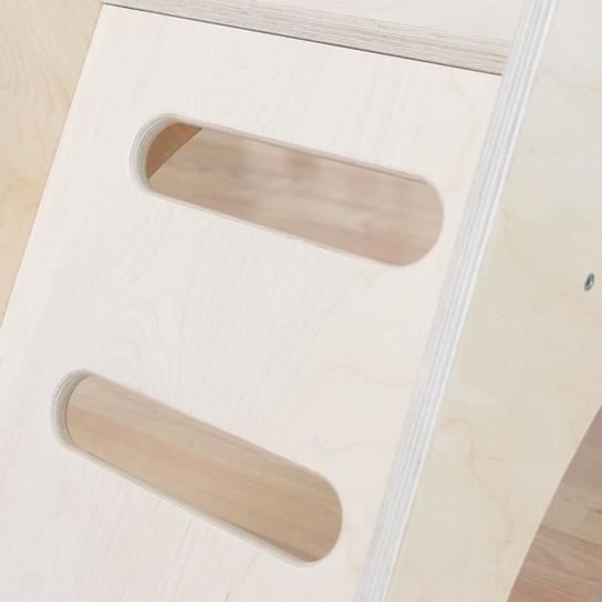 Biała drewniana zjeżdżalnia wewnętrzna dla dzieci w wieku od 3 do 8 lat - 80 x 64 x 172 cm Inna marka