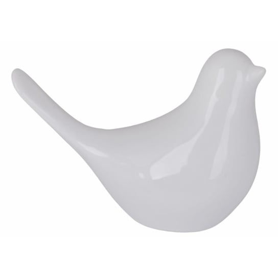 Biała figurka ceramiczna - mały ptak Alea 11,5 cm Duwen