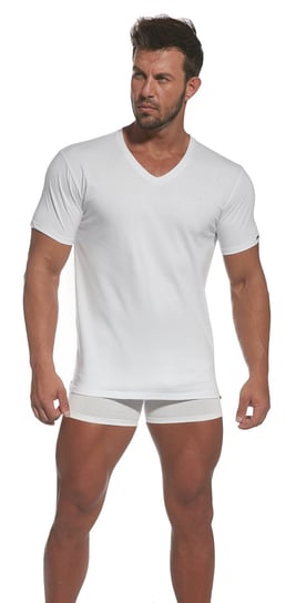 Biała koszulka męska dekolt serek 201 New Cornette CORNETTE