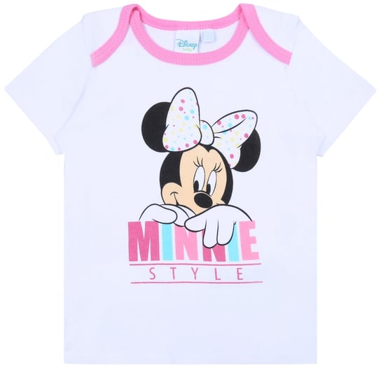 Biała koszulka, t-shirt niemowlęcy Minnie DISNEY Disney
