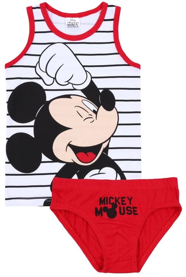 Biała Koszulka W Paski + Czerwone Majtki Myszka Mickey Disney 5-6 Lat 116 Cm Disney