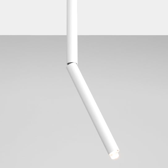 Biała lampa sufitowa Stick regulowana minimalistyczna tuba Aldex