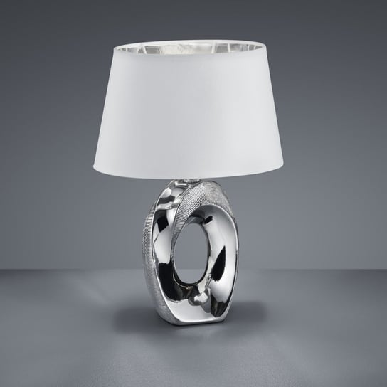 Biała lampka do sypialni Taba R50511089 abażurowa lampka na stolik RL Light