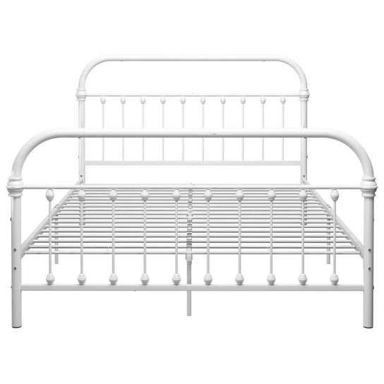 Biała metalowa rama łóżka, 160 x 200 cm Shumee