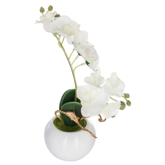 Biała orchidea sztuczna w donicy ATMOSPHERA, 25 cm Atmosphera