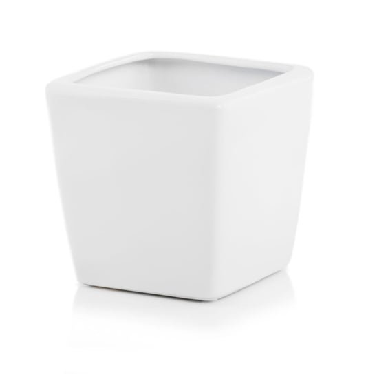Biała Osłonka Ceramiczna - Zwężany Kwadrat 18X18 Cm POLNIX
